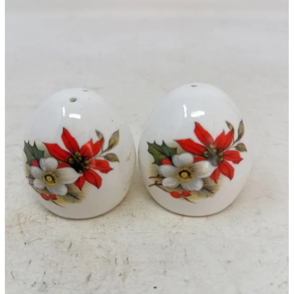 SANFORD Bone China Salt Pepper Shakers Floral